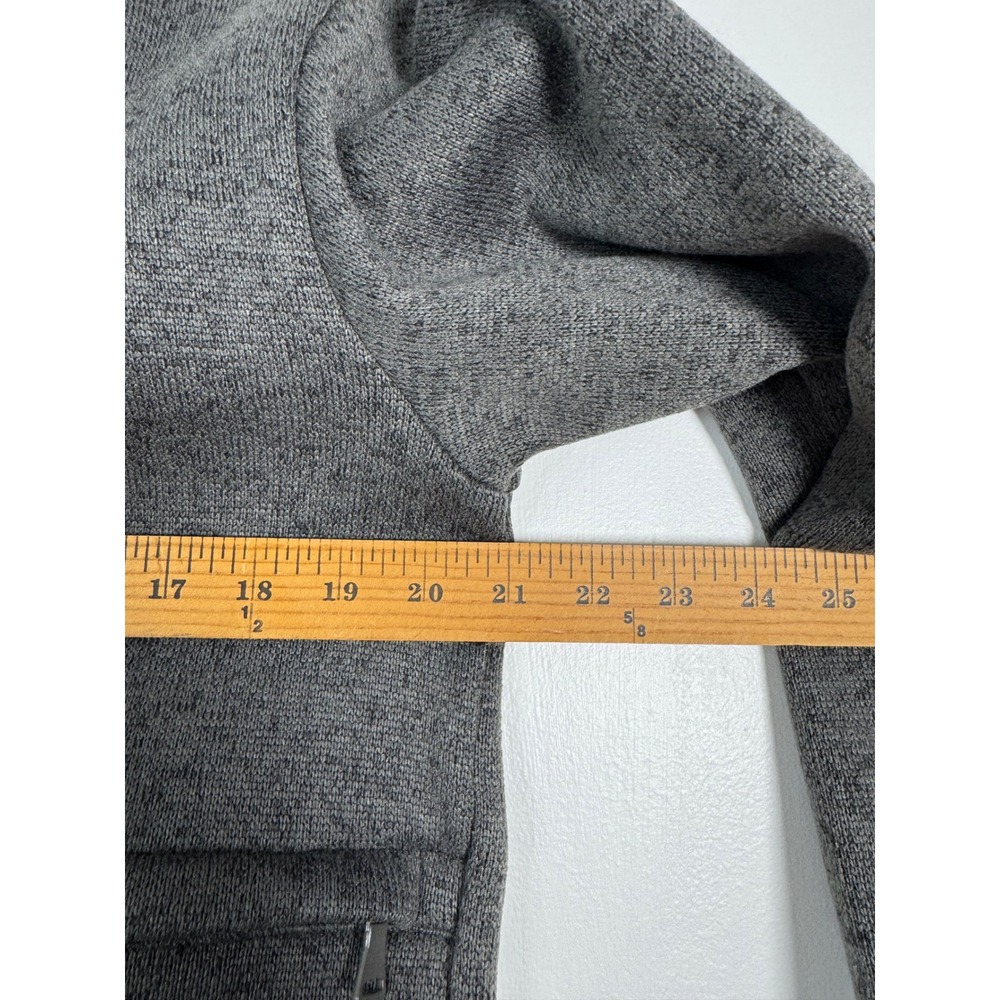 Nursing Latched Mama Womens S Pullover Charcoal Grey Turquoise Snap Sweater - Picture 6 of 9